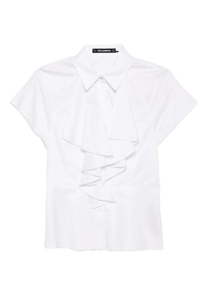 Karl Lagerfeld ruffle poplin shirt - White