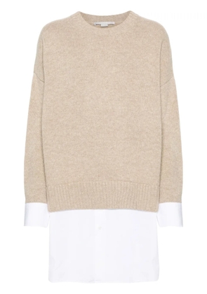 Stella McCartney layered-effect jumper - Neutrals