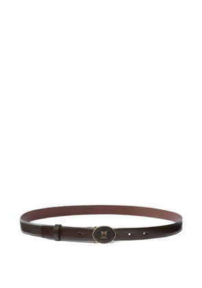 PINKO logo-buckle leather belt - Brown