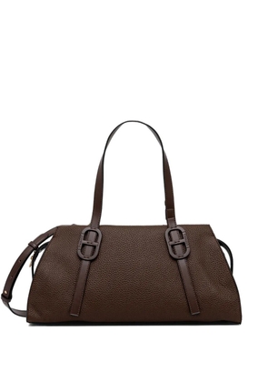 TWINSET logo-plaque tote bag - Brown