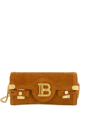 Balmain B-Buzz 23 suede shoulder bag - Brown