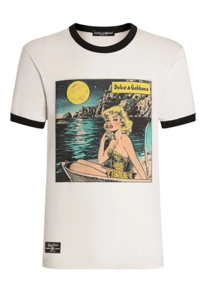 Dolce & Gabbana graphic-print T-shirt - Neutrals