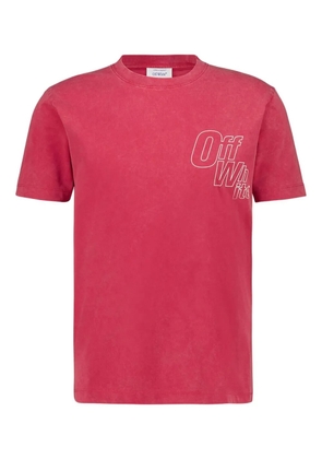Off-White logo-detail T-shirt - Red