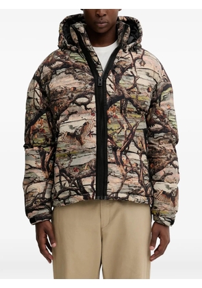HUGO hooded printed jacket - Neutrals