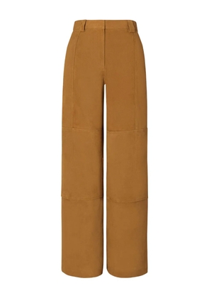 Tory Burch suede panelled trousers - Brown