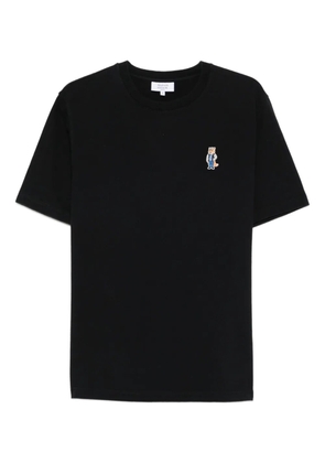 Maison Kitsuné Dressed Fox embroidered cotton T-shirt - Black