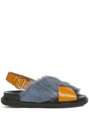 Marni Fussbett criss-cross sandals - Brown
