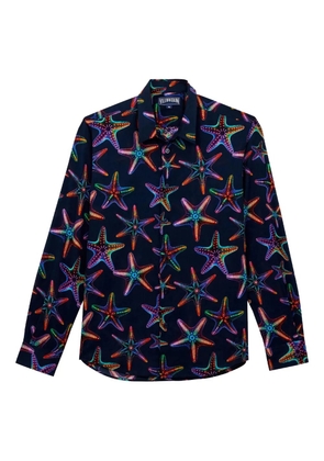 Vilebrequin Disco Stars-print shirt - Blue