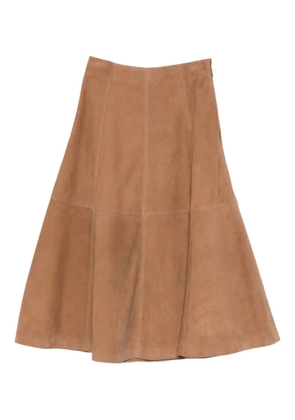 Simkhai panelling suede midi skirt - Brown