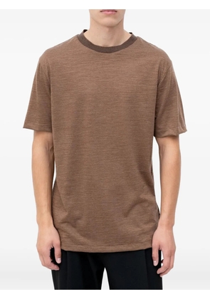 BOSS crew-neck cotton T-shirt - Brown