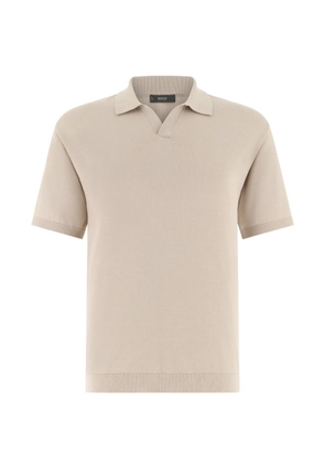 Boggi Milano open-neck knitted polo shirt - Neutrals
