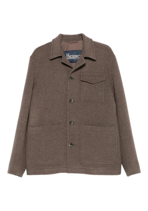 Herno button-fastening patch-pocket jacket - Brown
