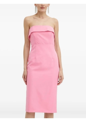 Bardot strapless midi dress - Pink