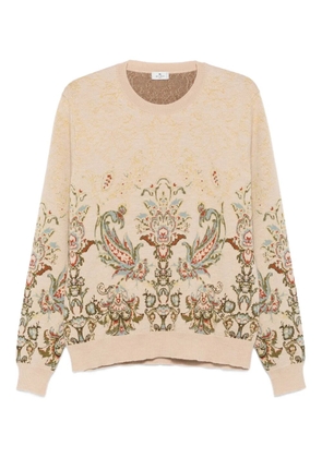 ETRO paisley-pattern crew-neck sweater - Neutrals