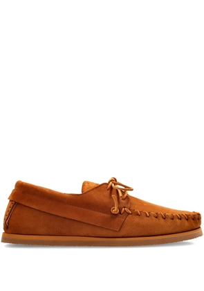 MARANT leather lace-up moccasin boat shoes - Brown