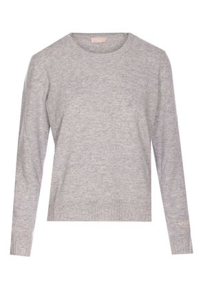 LIU JO ribbed crew-neck top - Grey