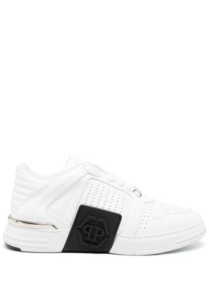 Philipp Plein low-top leather sneakers - White