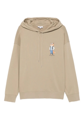 Maison Kitsuné logo-print hoodie - Neutrals