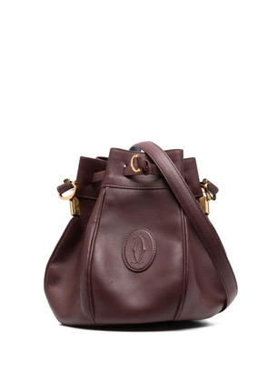 Cartier 2000s pre-owned logo-embossed bucket bag - Red