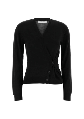 LEMAIRE twisted V-neck cardigan - Black