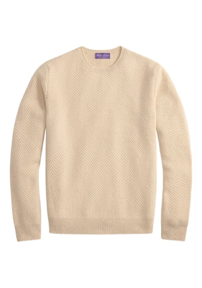 Ralph Lauren Purple Label herringbone cashmere sweater - Neutrals