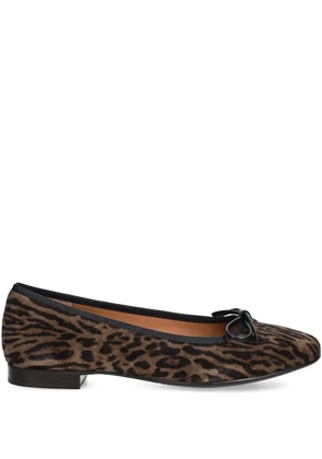 BILLI BI leopard-print bow ballet flats - Brown