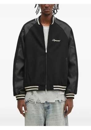 Represent embroidered bomber jacket - Black