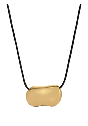 Heaven Mayhem Pebble leather necklace - Gold