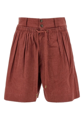 ISABEL MARANT Ingrid drawstring high-waist shorts - Red