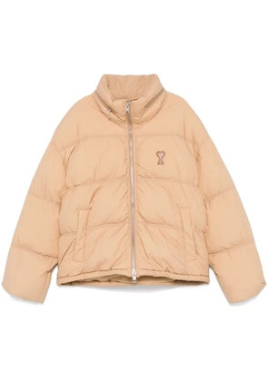 AMI Paris Ami De Coeur puffer jacket - Brown