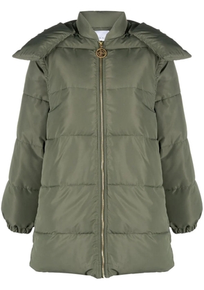 Patou detachable-sleeve puffer coat - Green