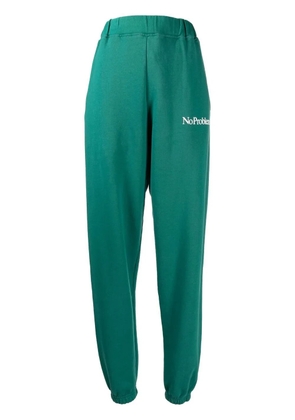 Aries slogan-print track pants - Green