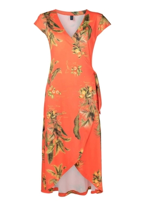 Lygia & Nanny floral-print wrap dress - Orange