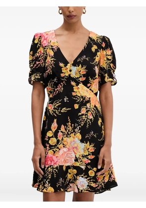 NEVER FULLY DRESSED A-line floral mini dress - Black
