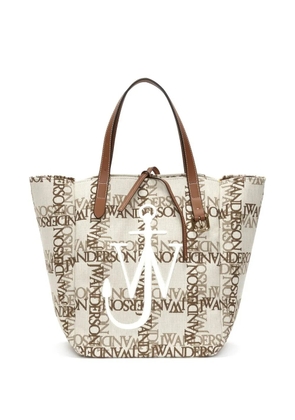 JW Anderson Cabas logo-grid tote bag - Neutrals