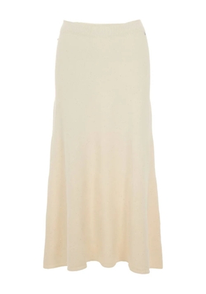 LIU JO ribbed knit A-line skirt - White