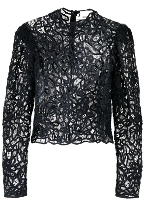 ISABEL MARANT Neline lace long-sleeve top - Black