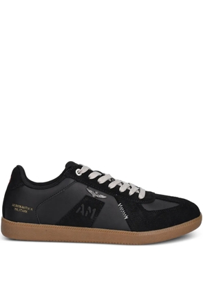 Aeronautica Militare logo-detail sneakers - Black