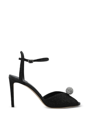 Jimmy Choo Sacora crystal-embellished strap heeled sandals - Black
