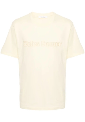 Wales Bonner logo-patch cotton T-shirt - Yellow