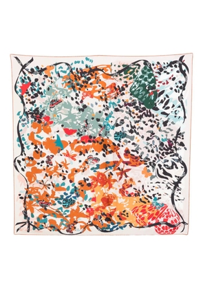 FENDI butterflies-print scarf - Neutrals