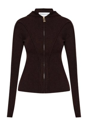 Victoria Beckham zip-up hoodie - Brown
