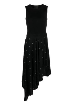 Givenchy 4G-motif asymmetric-hem dress - Black