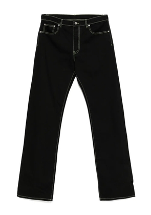 Off-White logo-printed straight-leg jeans - Black