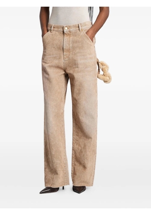 DARKPARK side-embellishment bleached wide-leg jeans - Neutrals