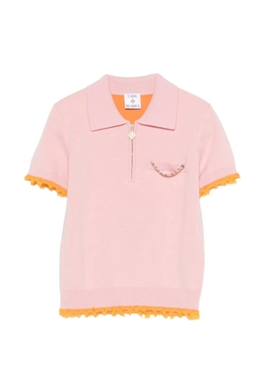 Casablanca logo-embellishment polo shirt - Pink
