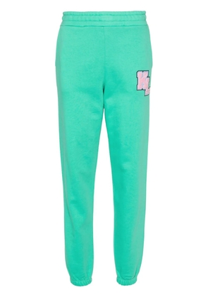 Karl Lagerfeld logo-appliqué tapered trousers - Green