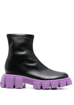 Love Moschino lug-sole 50mm ankle boots - Black