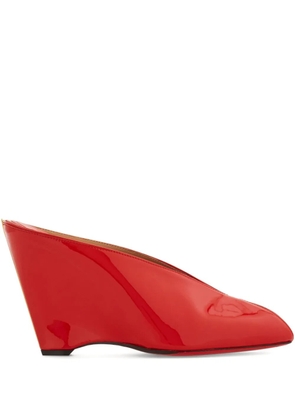 Ferragamo 90mm peep-toe mules - Red