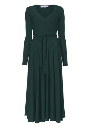 Proenza Schouler White Label long-sleeved crepe wrap dress - Green